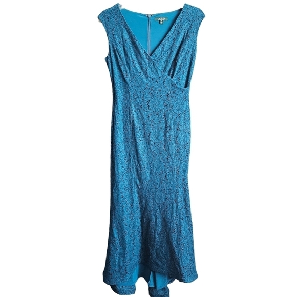 Lauren Ralph Lauren Dresses & Skirts - Lauren Ralph Lauren Women's Teal Lace Gown Sz 10